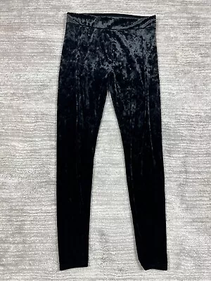 Mossimo Pants Womens Medium Black Velour Sweatpants Polyester Blend • $12.99