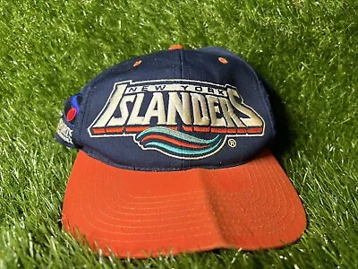Vtg Inko New York Islanders Fisherman Wave 1990s SGA Snapback Hat Cap Rare • $30