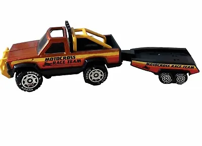 Buddy L Motocross Race Team Pick Up Truck & Trailer 1983 - Vintage Toy • $15.99