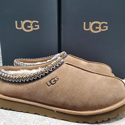 New Mens Size 12 Chestnut Ugg Tasman Classic Suede Sheepskin Slippers 5950 • $119.95