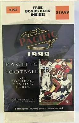 1999 Pacific Football Factory Sealed Unopened Box 9 Packs Warner Rookie RC • $45