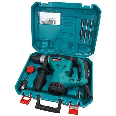£67.99 • Buy Heavy Duty 1500w Rotary Sds Hammer Drill 240v & Chisels In Case Ct0700 Warranty