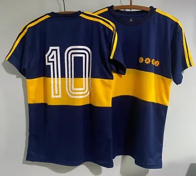 Boca Juniors 1981 DIEGO Armando MARADONA #10 Retro Shirt Home Jersey Argentina ! • $49