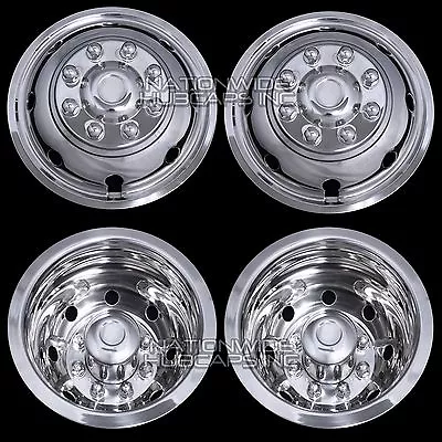 Chevy 3500 16  Dual Steel Wheel Simulators Dually 8 Lug Rim Skins Liners Covers • $199.99