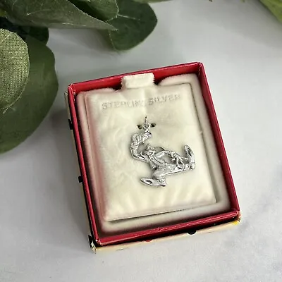 Vintage Mickey & Co Van Dell Goofy Pendant Charm Sterling Silver Disney In Box • $24.99