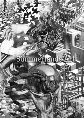 £31.99 • Buy MC Escher Collage Giclee Fine Art Print Paper Or Canvas Large Various Sizes