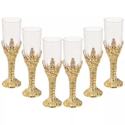  12 Pcs Wine Goblet Medieval Vintage Metal Decorate Dinner Party • £8.65