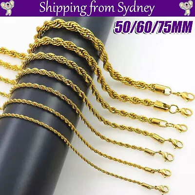 Wholesale Stainless Steel Twist Rope Chain Necklace For Pendants Mens & Womens • $3.99