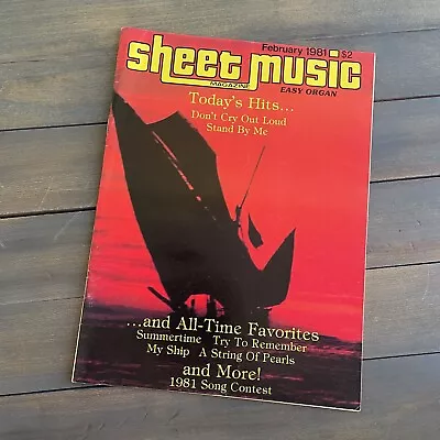 Vintage SHEET MUSIC MAGAZINE Piano/Guitar Todays Hits & All Time Favorites 1981 • $12.99