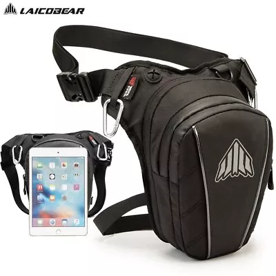 Motorcycle Drop Waist Leg Bag Thigh Belt Hip Bum Waterproof Pack Motorbike S1 • £16.99