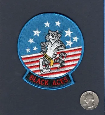 Original VF-41 BLACK ACES F-14 Tomcat US NAVY Fighter Squadron Shoulder Patch • $5.99