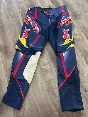 RED BULL KINI RACING PANTS MotoCross Competition Men Size 40 Blue Moto X • $89