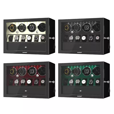 Classic Automatic Watch Winder With Extra 3/5/6 Drawer Storage Display Case Box • $205.99