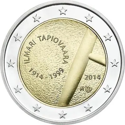 2014 Finland € 2 Euro Uncirculated UNC Coin  Ilmari Tapiovaara 100 Years  • $6.85