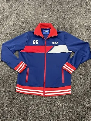 UCLA Orloff Retro 70’s Indie Chest Panel Track Jacket In Red And Blue XXL • £32.36