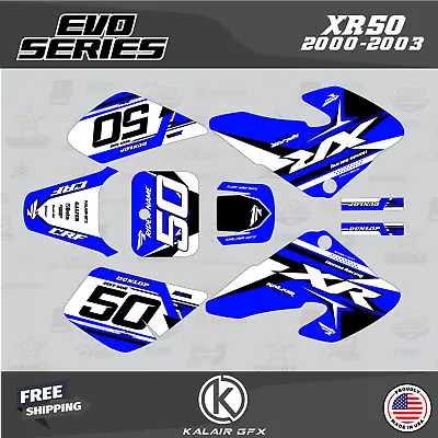 Graphics Kit For HONDA XR50 (2000-2003) XR 50 Evo - Blue-Black • $48.99