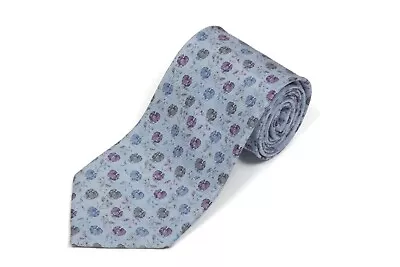 ERMENGILDO ZEGNA Blue Turkey Bird Thanksgiving Men's Silk Neck Tie • $59