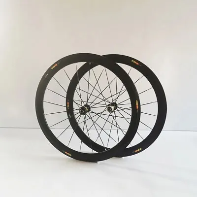 Cosmic Elite 700C Bicycle Wheelset 50mm Road Bike V Brake Wheels Aluminum Rims • $371.46