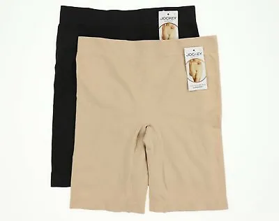 $40.85 • Buy Jockey 268320 Women's 1 Black 1 Beige 2 Pack Slipshort Light Boy Shorts Size S