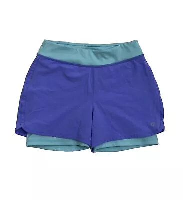 Gap Fit Athletic Shorts Girls Youth Size Large Purple Blue Elastic Waist Running • $7.25