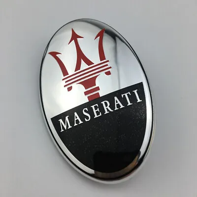 Front Bumper Emblem Badge Silver/Black Maserati Granturismo Quatrroporte Ghibli  • $19