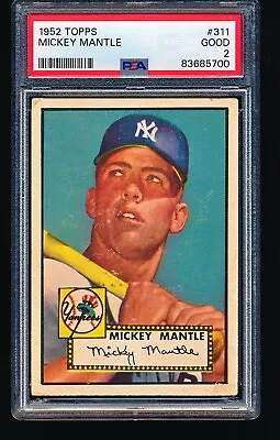 1952 Topps MICKEY MANTLE #311 PSA 2 - CENTERED! • $73995