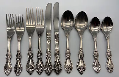 STANLEY ROBERTS SRB269 Roses Floral Ornate Stainless 2 5pc Settings Korea • $25