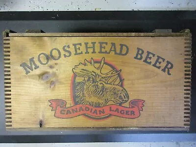 MOOSEHEAD BEERWooden Case24 BottlesCarboard BoxWooden Checker Board TopRARE • $198