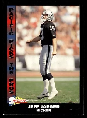 1992 Pacific Picks The Pros Silver Jeff Jaeger Los Angeles Raiders #22 • $1.99