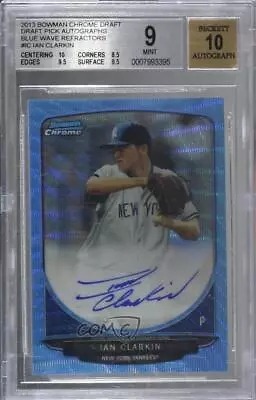 2013 Bowman Draft Chrome Prospect Blue Wave Refractor /50 Ian Clarkin BGS 9 Auto • $17.49