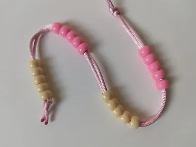 Pink/Cream Educational Counting Beads On A String Early Years Maths 20 Numeracy  • £2.99