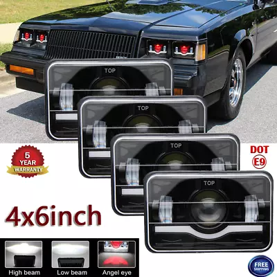 Fit 1982-1987 Buick Regal Chevrolet Camaro 4p 4x6  LED Headlights DRL Hi-Lo Beam • $68.99