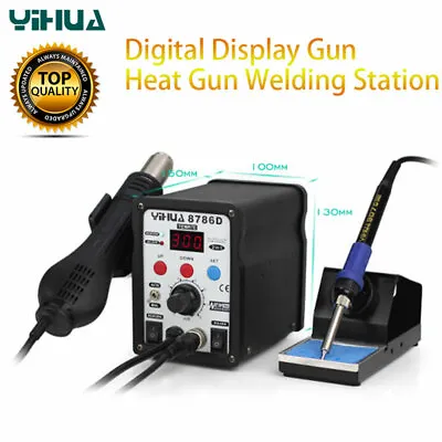 700W Soldering Iron Station Rework Kit Variable Stand Temperature Digital LED • £113.29