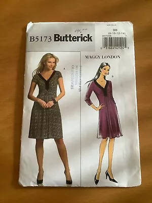 BUTTERICK B5173  Easy Maggy London Dress Sewing Pattern BB 8-10-12-14 Uncut NEW • $9.20
