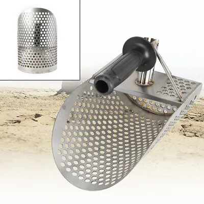 Beach Sand Scoop Metal Detector Stainless Steel Sifting Shovel Treasure Hunting • $53