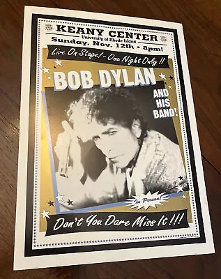 Original Bob Dylan Concert Poster Keanu Center University Of RI • $59.99