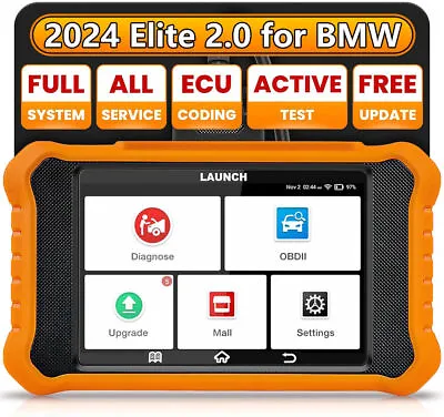 LAUNCH Elite 2.0 For BMW Bidirectional OBD2 Scanner Car Diagnostic ECU Coding • $149