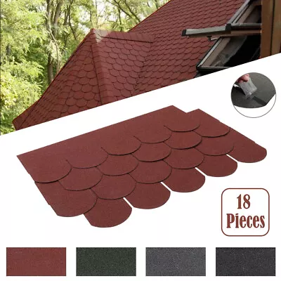 £35.95 • Buy 2.61㎡ Asphalt Roof Felt Shingle Shed Ridge Tiles Roofing Sheets Self Adhesive UK
