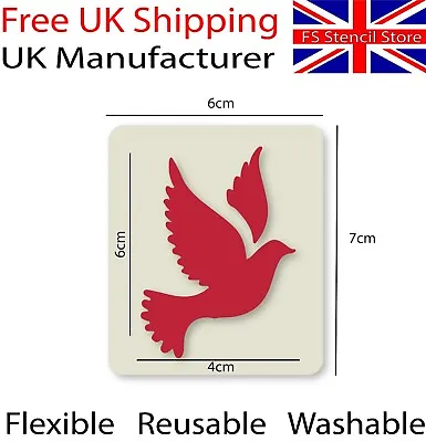 Dove Of Peace Crafting Card Making Face Paint Stencil 7cmx 6cm Reusable  • £3.40