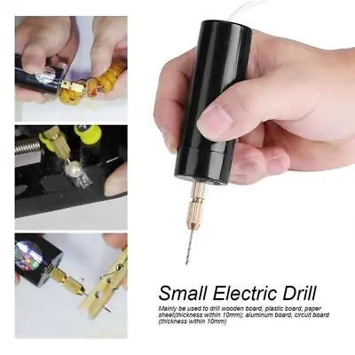 USB Cordless Electric Mini Drill Grinder Polishing Tool Set Kit Pen Rotary U0 • $9.18