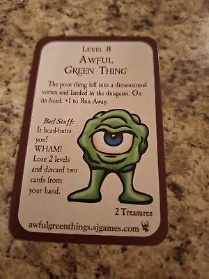 Munchkin Awful Green Thing Promo Card Steve Jackson Games • $10