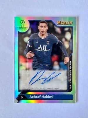 2021-22 Topps Merlin Chrome Achraf Hakimi Refractor Autograph Card #A-AH PSG • $15