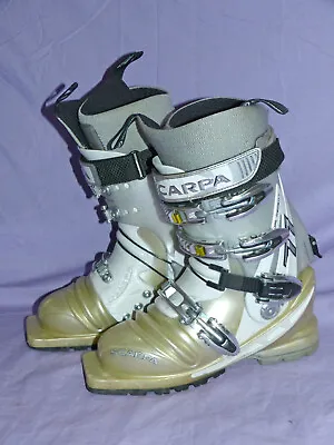 SCARPA T1 4-Buckle Telemark SKi BOOTS Size 23.0 TELE 75mm THINK SNOW! • $124