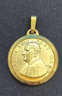 Catholic Relic Pope Joannes XXIII Made In Italy Vintage Medal Italy Vatican • $25