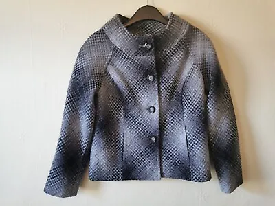 Pendleton Petite Lambswool Wool Jacket Coat Size 6 Grey Lined • £25