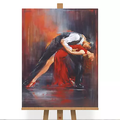 Argentine Tango Dance Dancer Dancing Framed Canvas Print Picture Red Wall Art • £32.99