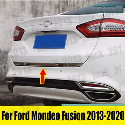 Steel Chrome REAR Tail Door Trunk Lid Strip Trim For Ford Mondeo Fusion 2013-20 • $26.39