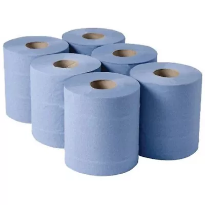 Centrefeed Blue Rolls 2ply Kitchen Hand Wipes Paper Towel Tissue 150M • £19.99