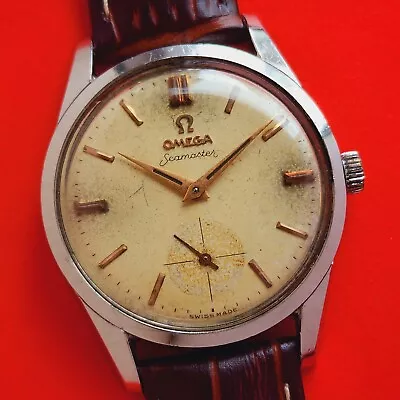 Omega Seamaster Watch 1956 Rare Seachero Cal 267 Vintage Patina 2937-2 Men Swiss • $1299