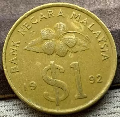 1992 Malaysia 1 Ringgit Coin    #K2429 • $7.20